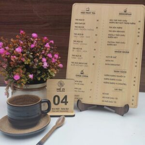 Menu gỗ khắc laser 01