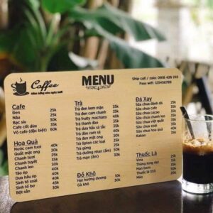 Menu gỗ khắc laser 04
