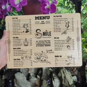 Menu gỗ khắc laser 06
