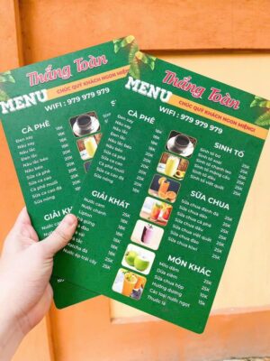 Menu nhựa pvc 03